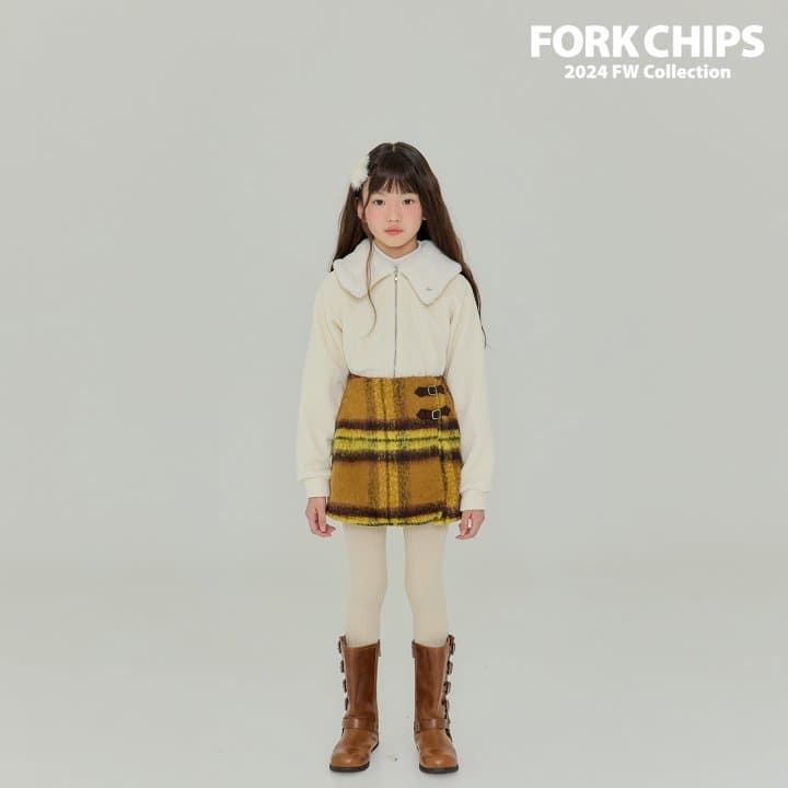 Fork Chips - Korean Children Fashion - #discoveringself - Alpaca Buckle Skirt - 2