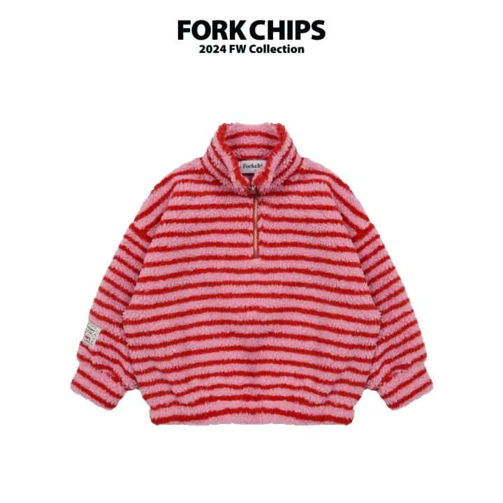 Fork Chips - Korean Children Fashion - #fashionkids - Patch Dumble Half Zip-up - 9