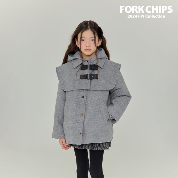 Fork Chips - Korean Children Fashion - #kidsshorts - Scone Buckle Coat - 2