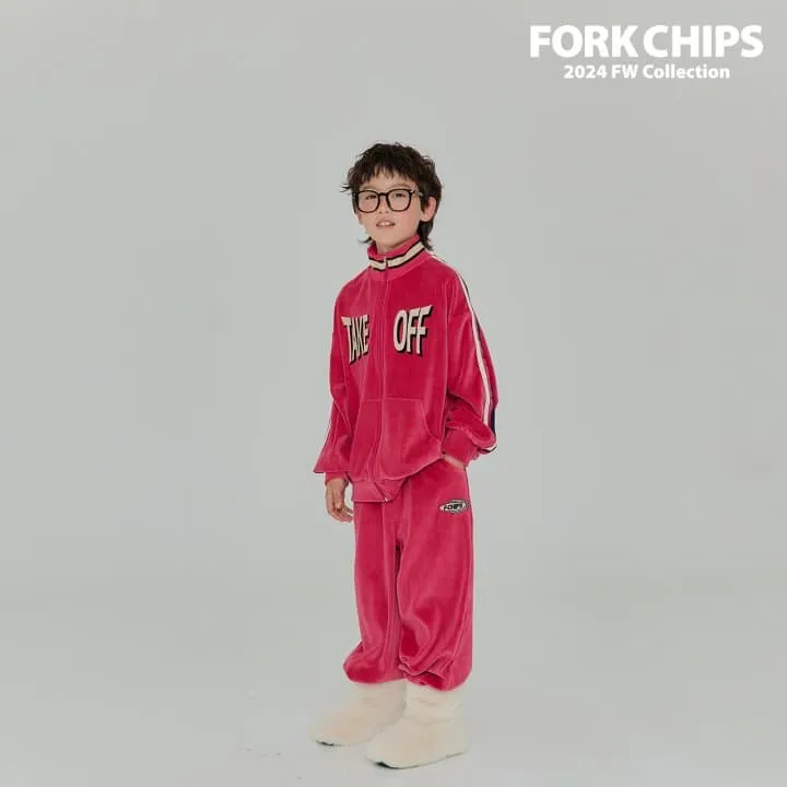 Fork Chips - Korean Children Fashion - #kidsshorts - Take Veloa Zip-up - 12