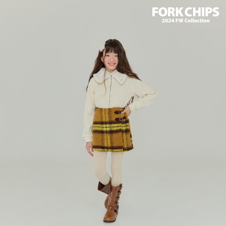 Fork Chips - Korean Children Fashion - #kidsshorts - Salty Winter Zip-up