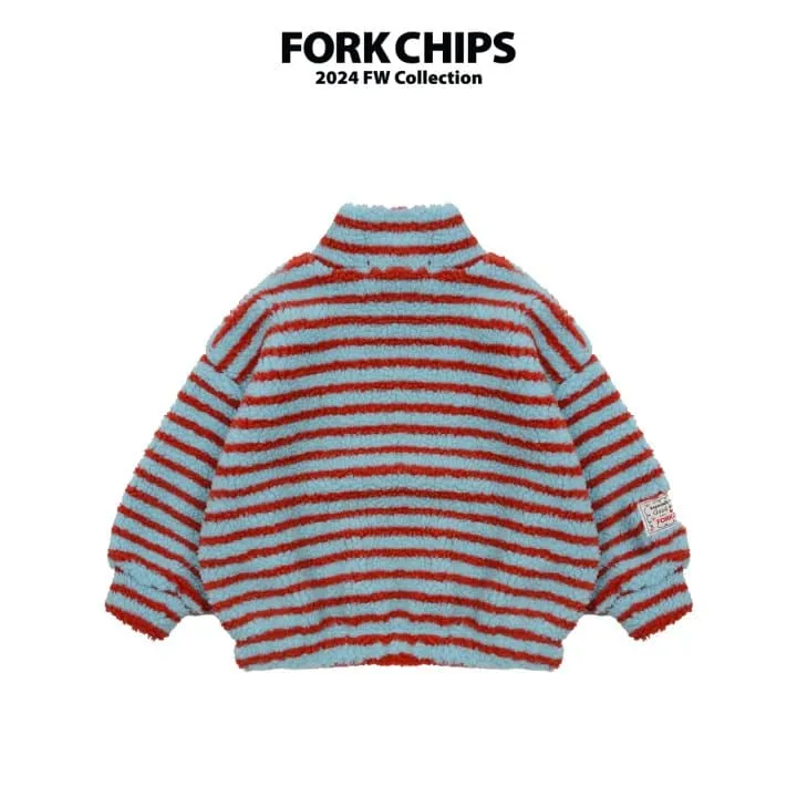 Fork Chips - Korean Children Fashion - #kidsshorts - Patch Dumble Half Zip-up - 10