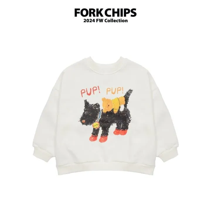 Fork Chips - Korean Children Fashion - #kidsshorts - Puppy Sweatshirt - 8