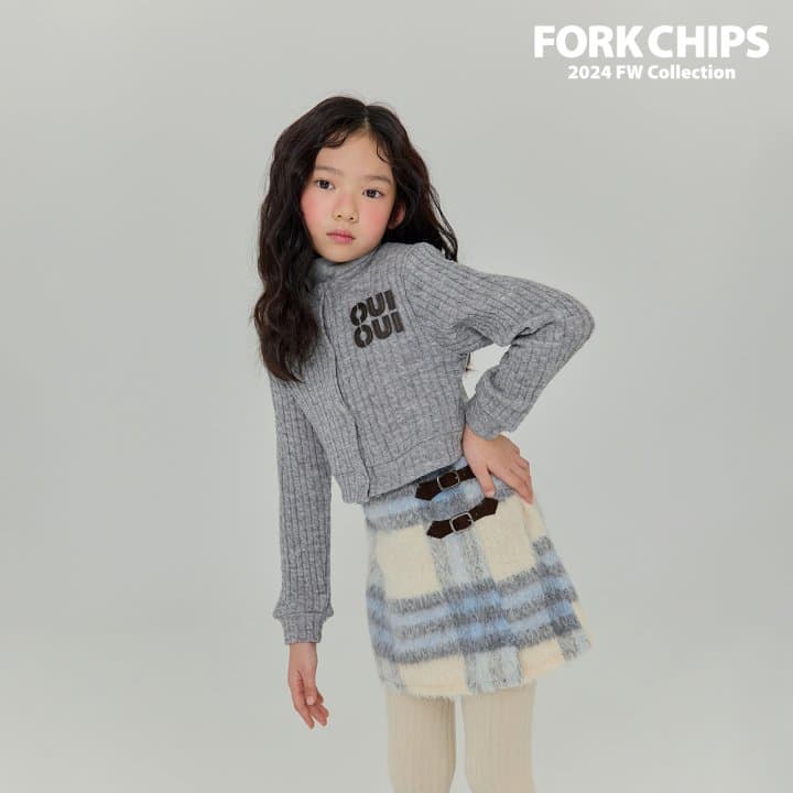 Fork Chips - Korean Children Fashion - #fashionkids - Alpaca Buckle Skirt - 4