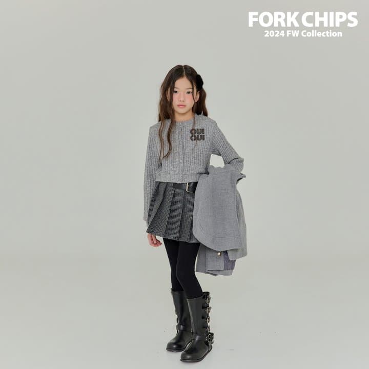 Fork Chips - Korean Children Fashion - #kidsstore - Cable Soft Cardigan