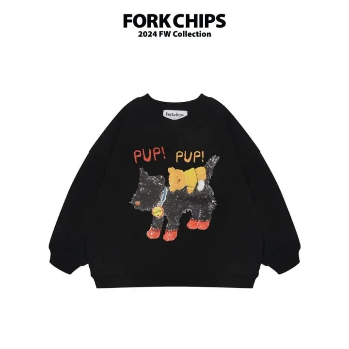 Fork Chips - Korean Children Fashion - #kidsstore - Puppy Sweatshirt - 9