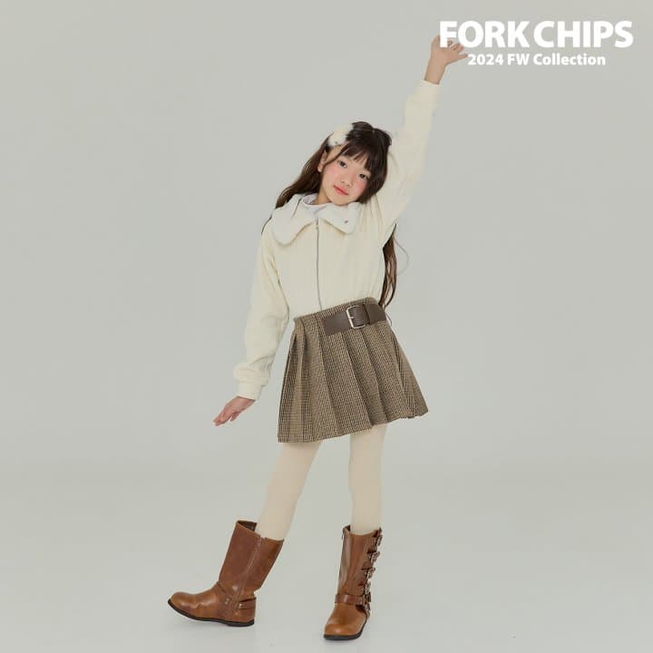 Fork Chips - Korean Children Fashion - #kidsstore - Glam Belt Skirt - 6