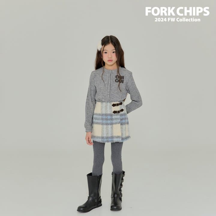 Fork Chips - Korean Children Fashion - #kidsstore - Alpaca Buckle Skirt - 5