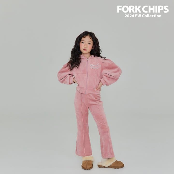 Fork Chips - Korean Children Fashion - #kidzfashiontrend - Girls Mink Hooded Zip-up - 11