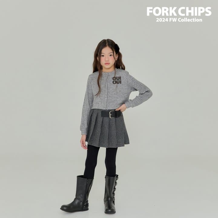 Fork Chips - Korean Children Fashion - #kidzfashiontrend - Cable Soft Cardigan - 2