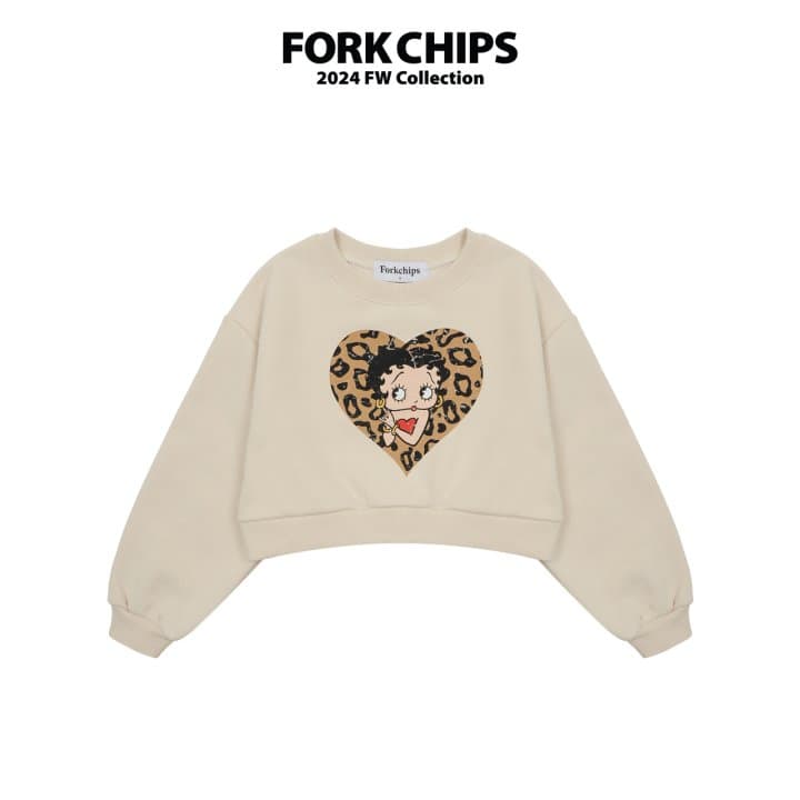 Fork Chips - Korean Children Fashion - #kidzfashiontrend - Leopard Boop Sweatshirt - 9