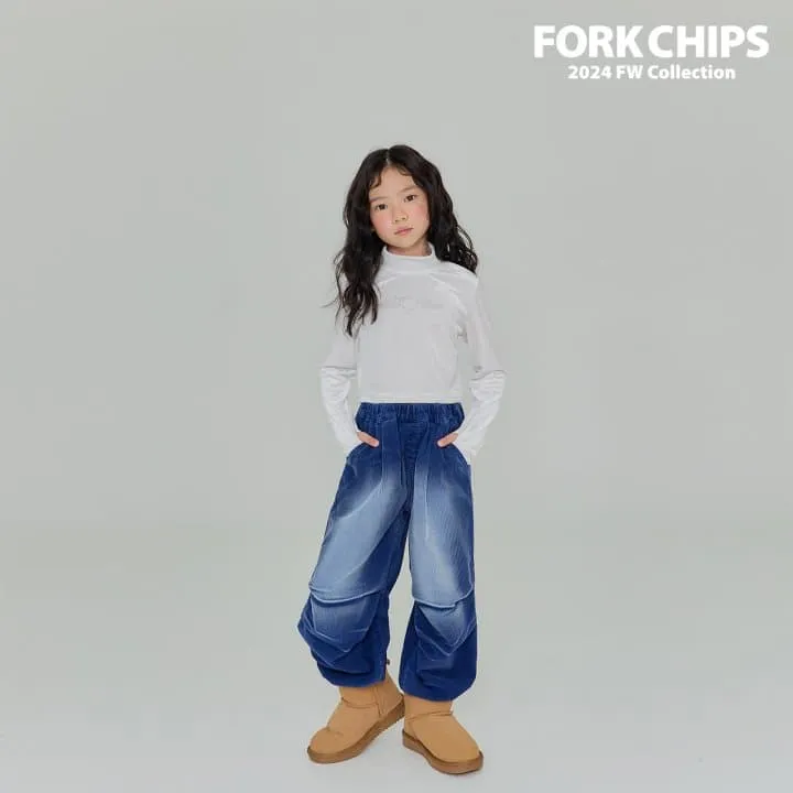 Fork Chips - Korean Children Fashion - #kidzfashiontrend - Pound Corduroy Jeans - 3