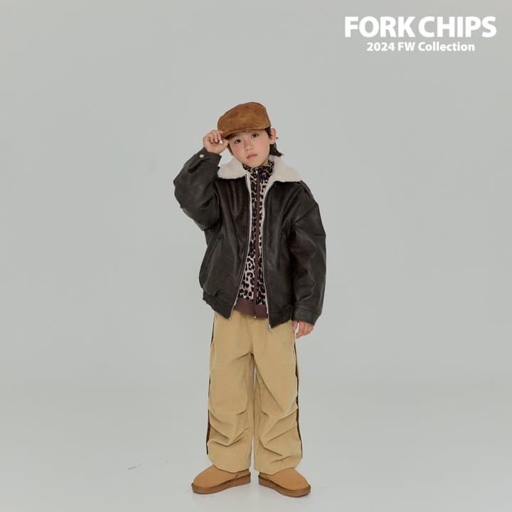 Fork Chips - Korean Children Fashion - #kidzfashiontrend - Taper Corduroy Pants - 2