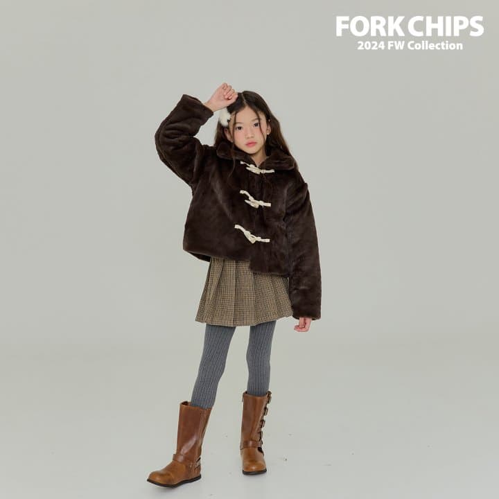 Fork Chips - Korean Children Fashion - #littlefashionista - Cream Winter Coat - 5