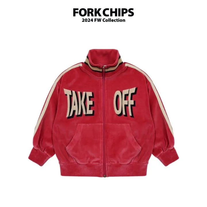 Fork Chips - Korean Children Fashion - #magicofchildhood - Take Veloa Zip-up