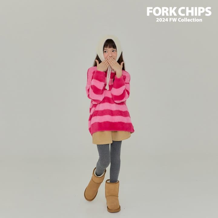 Fork Chips - Korean Children Fashion - #magicofchildhood - Wave Knit - 2