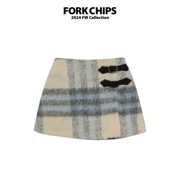 Fork Chips - Korean Children Fashion - #magicofchildhood - Alpaca Buckle Skirt - 9