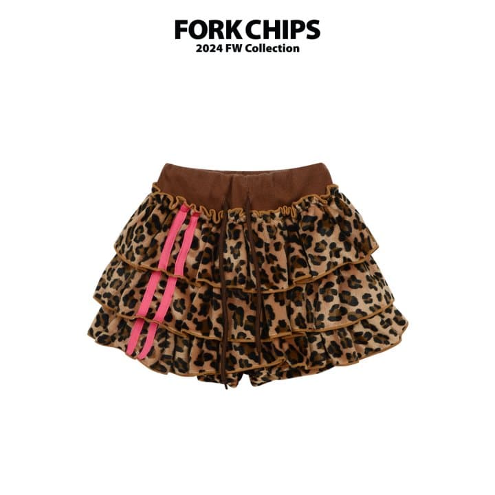 Fork Chips - Korean Children Fashion - #magicofchildhood - Chichi Leopard Skirt - 8