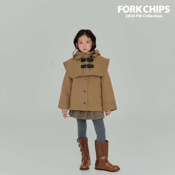 Fork Chips - Korean Children Fashion - #minifashionista - Scone Buckle Cape - 9