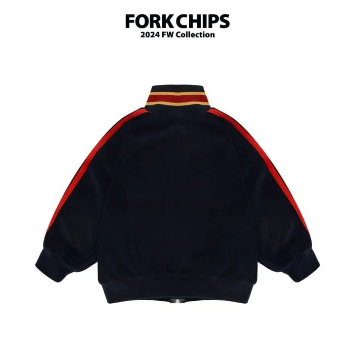 Fork Chips - Korean Children Fashion - #minifashionista - Take Veloa Zip-up - 2