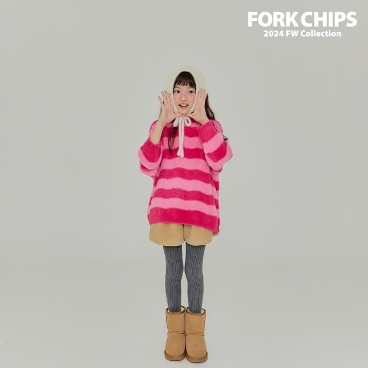 Fork Chips - Korean Children Fashion - #minifashionista - Wave Knit - 3