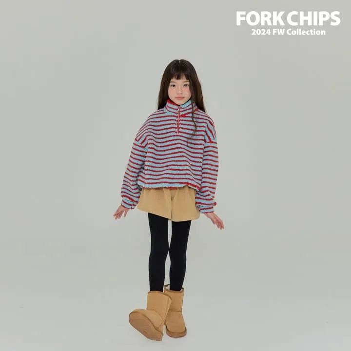 Fork Chips - Korean Children Fashion - #prettylittlegirls - Patch Dumble Half Zip-up - 3