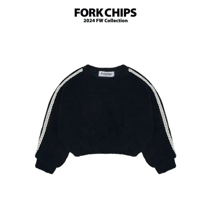 Fork Chips - Korean Children Fashion - #stylishchildhood - Honey Banding Sweatshirt