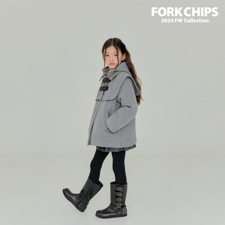 Fork Chips - Korean Children Fashion - #toddlerclothing - Scone Buckle Cape - 12