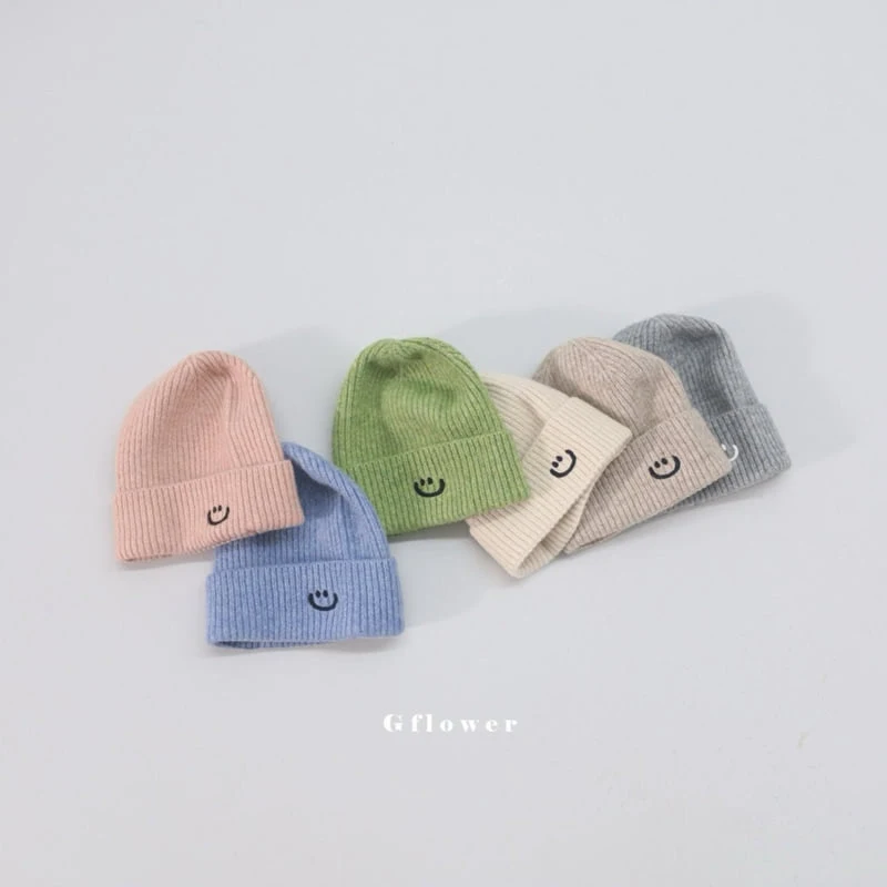 G Flower - Korean Baby Fashion - #babyfever - Pastel Smile Beanie