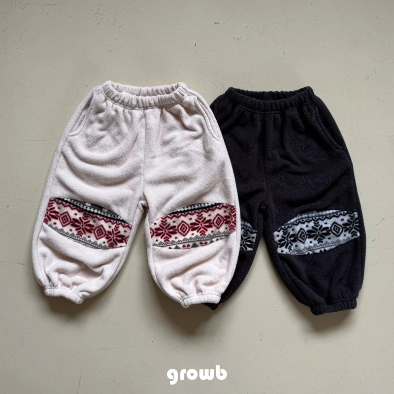 Grow B - Korean Children Fashion - #kidsshorts - Cream Jogger Pants