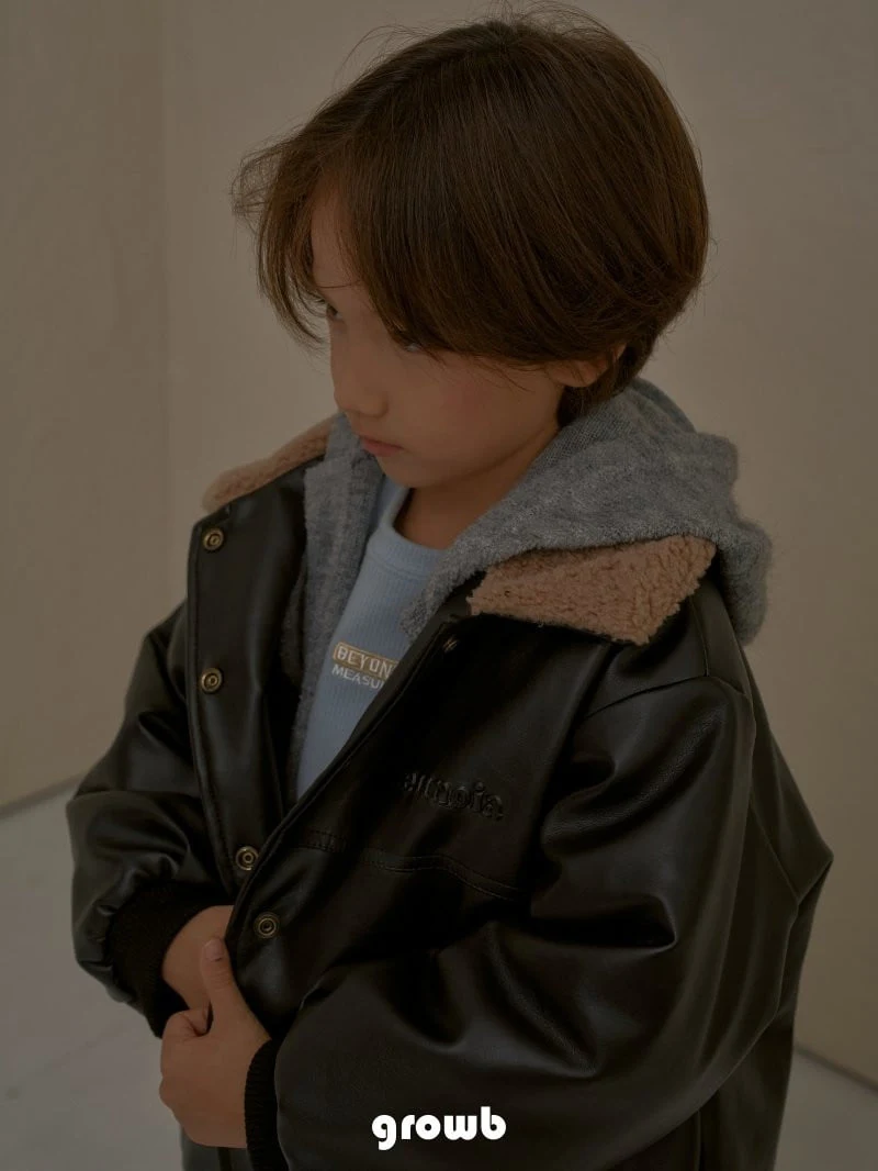 Grow B - Korean Children Fashion - #magicofchildhood - French Leather Jacket - 6