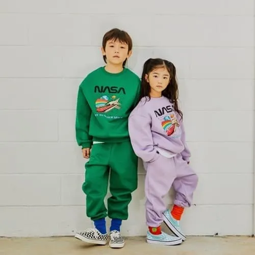 Gugu Kids - Korean Children Fashion - #Kfashion4kids - Nasa Top Bottom Set