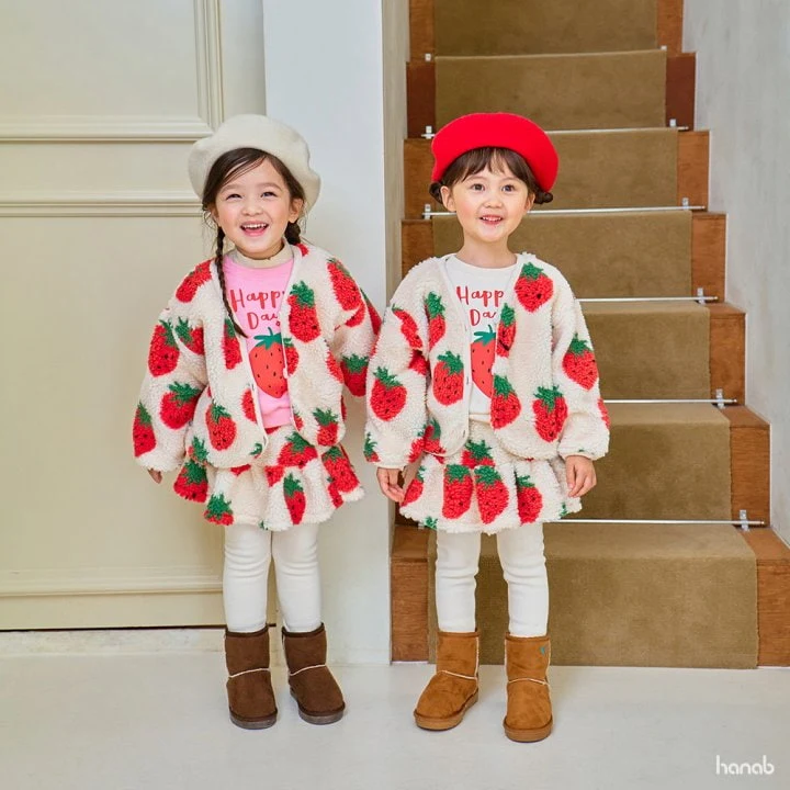 Hanab - Korean Children Fashion - #fashionkids - Strawberry Dumble Jacket