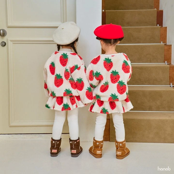 Hanab - Korean Children Fashion - #littlefashionista - Strawberry Dumble Jacket - 6