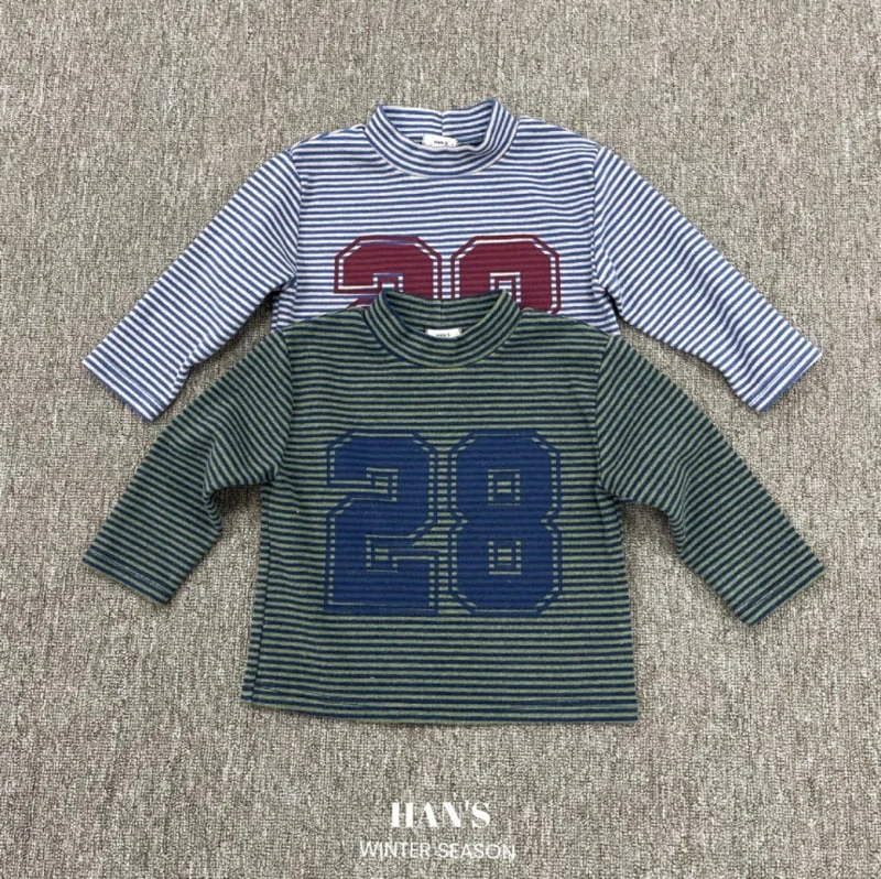 Han's - Korean Children Fashion - #childofig - 28 Stripe Turtleneck Tee