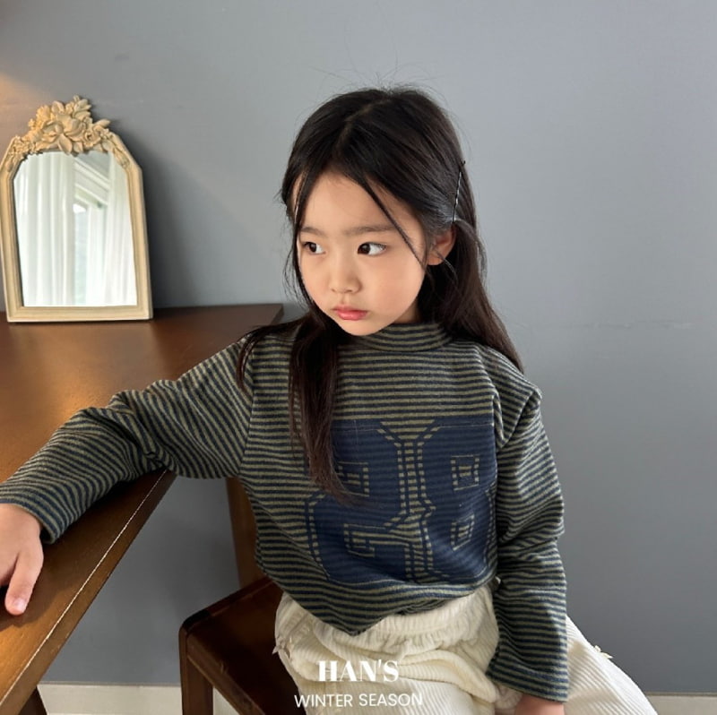 Han's - Korean Children Fashion - #childofig - 28 Stripe Turtleneck Tee - 2