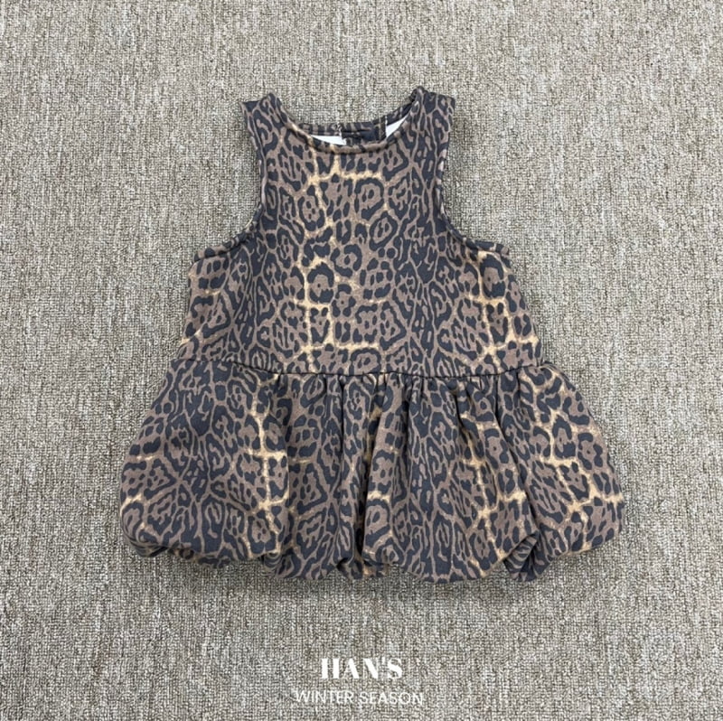 Han's - Korean Children Fashion - #childrensboutique - Leopard Balloon One-piece