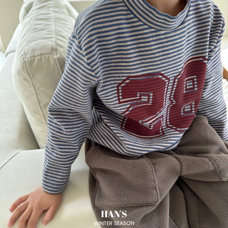 Han's - Korean Children Fashion - #discoveringself - 28 Stripe Turtleneck Tee - 5