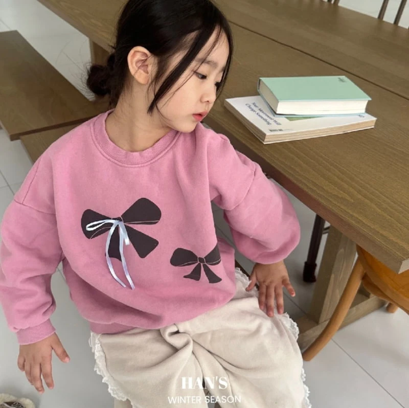 Han's - Korean Children Fashion - #discoveringself - Double Ribbon Frill Sweatshirts - 11