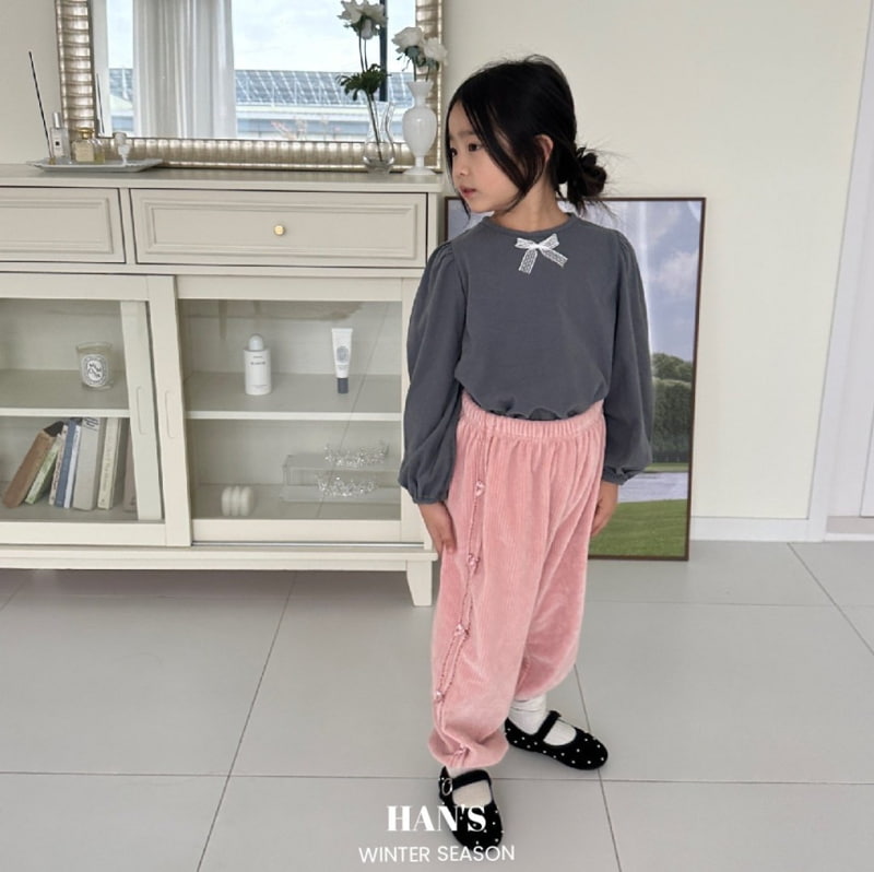 Han's - Korean Children Fashion - #littlefashionista - Rose Ribbon Tee - 4