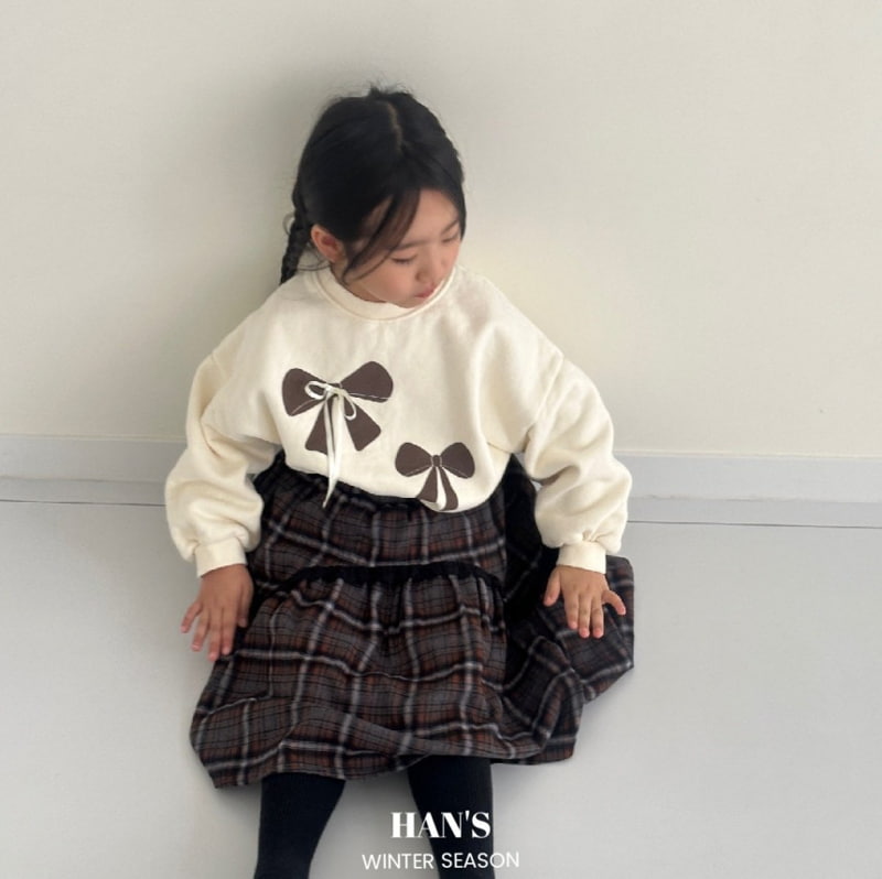 Han's - Korean Children Fashion - #magicofchildhood - Double Ribbon Frill Sweatshirts - 2