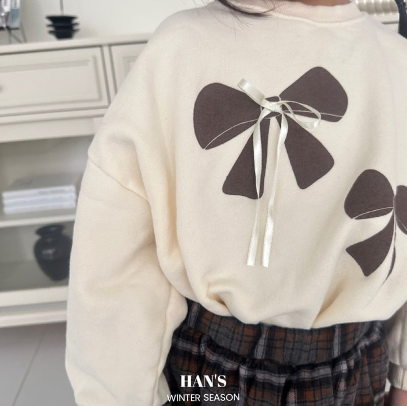 Han's - Korean Children Fashion - #todddlerfashion - Double Ribbon Frill Sweatshirts - 5