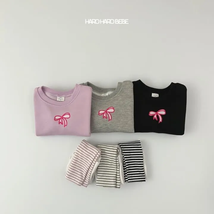 Haro Haro - Korean Children Fashion - #Kfashion4kids - Ribbon Fleece Top Bottom Set - 7