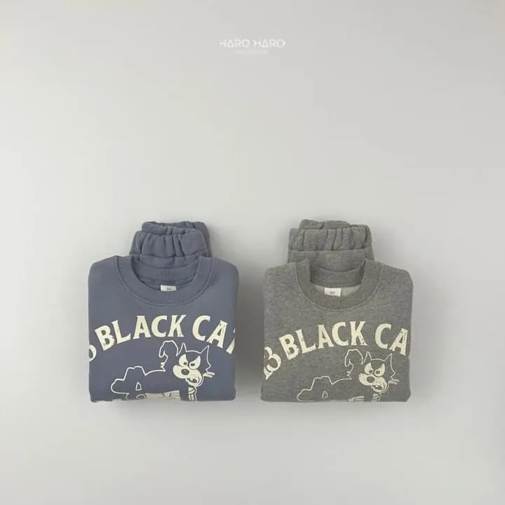 Haro Haro - Korean Children Fashion - #childofig - Black Cat Fleece Set - 9