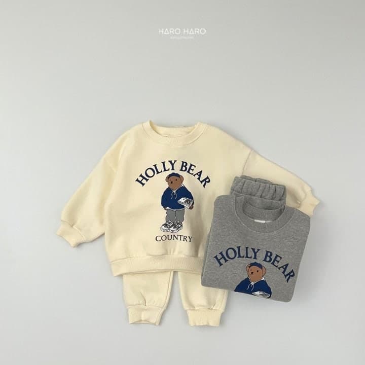 Haro Haro - Korean Children Fashion - #childofig - Holy Bear Fleece Set - 7