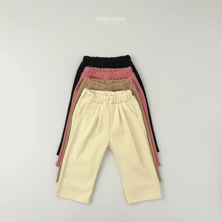 Haro Haro - Korean Children Fashion - #childofig - Corduroy Fleece Pintuck Pants