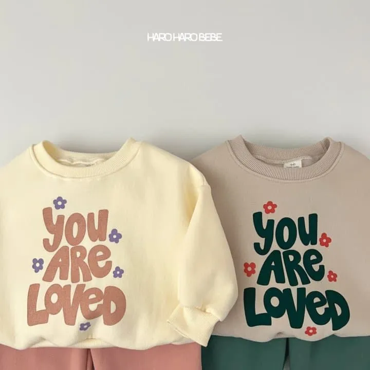 Haro Haro - Korean Children Fashion - #childofig - Love Fleece Top Bottom Set - 3