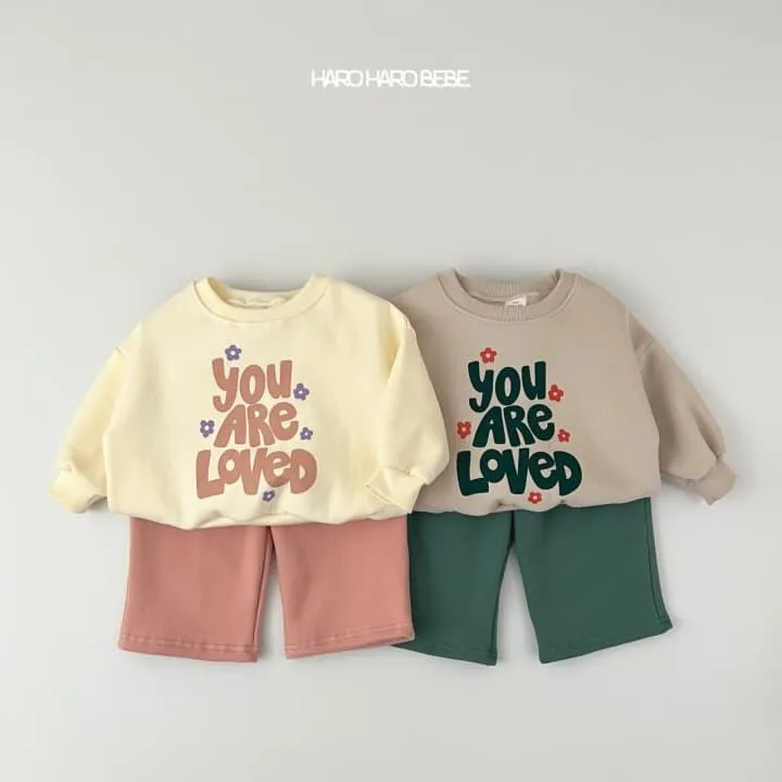 Haro Haro - Korean Children Fashion - #childofig - Love Fleece Top Bottom Set - 4