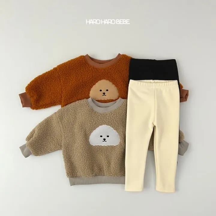 Haro Haro - Korean Children Fashion - #childofig - Poodle Top Bottom Set - 2