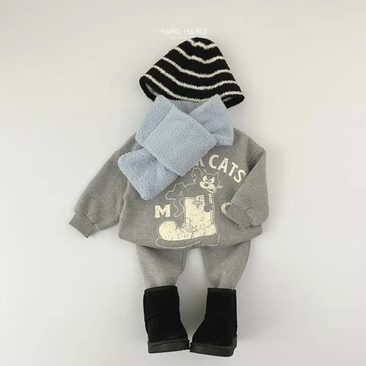 Haro Haro - Korean Children Fashion - #designkidswear - Black Cat Fleece Set - 11